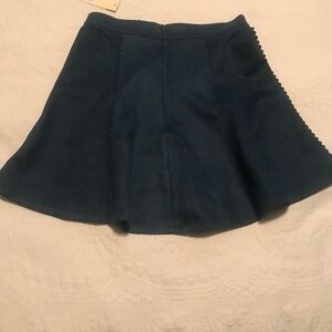 Francesca’s blue velvet skirt